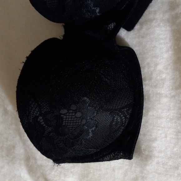 Sexy Basic Black Underwire Bra 36D Nylon Blend Convertible Staps - Picture 3 of 10